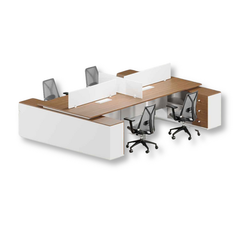 Kai 4 Cluster L Shaped Workstation