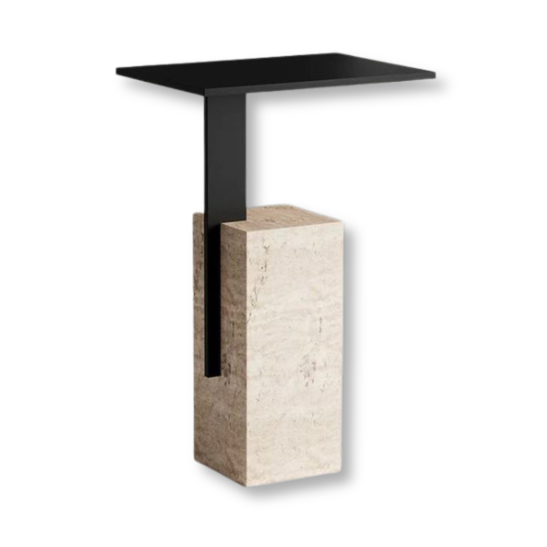 Trevertine End Table