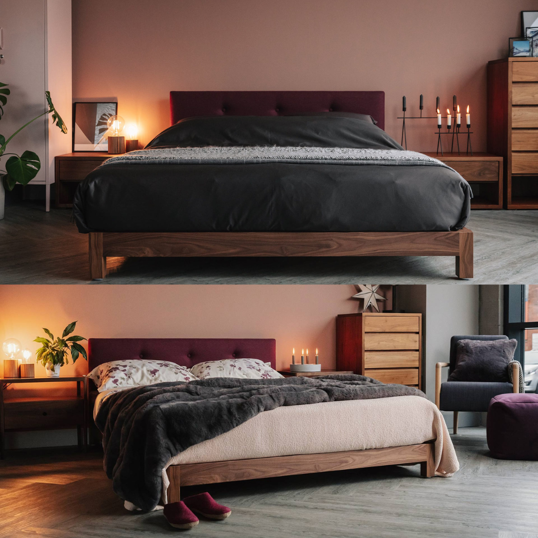 Lona Low Bed with Side Tables