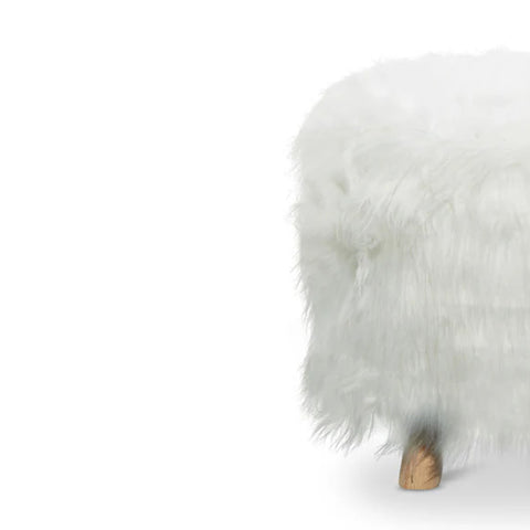 Faux Fur Ottoman