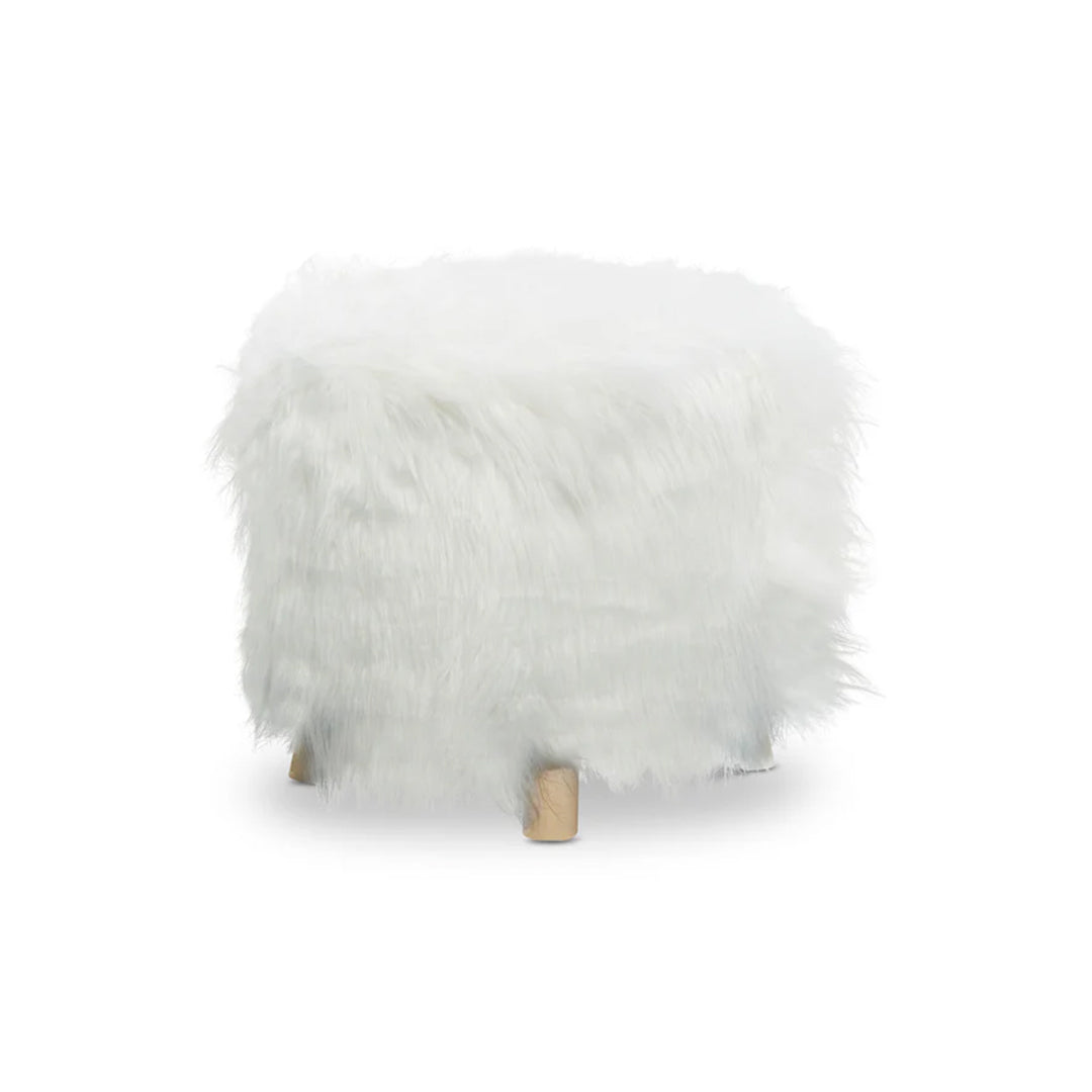 Faux Fur Ottoman