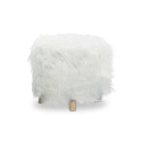 Faux Fur Ottoman