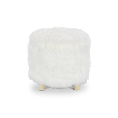 Faux Fur Ottoman