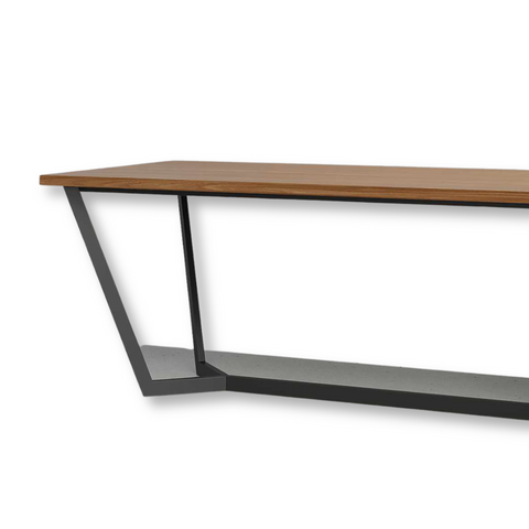 Jade Executive Desk with engineered wood, melamine finish, lockable drawers, and metal steel bars.