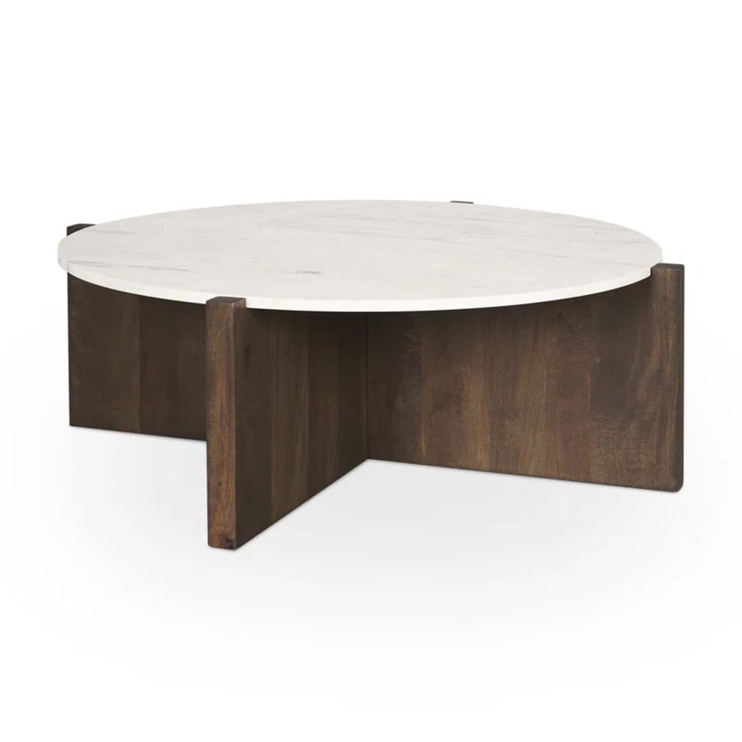 Lotus Brown Center Table (With 2 Side Tables)