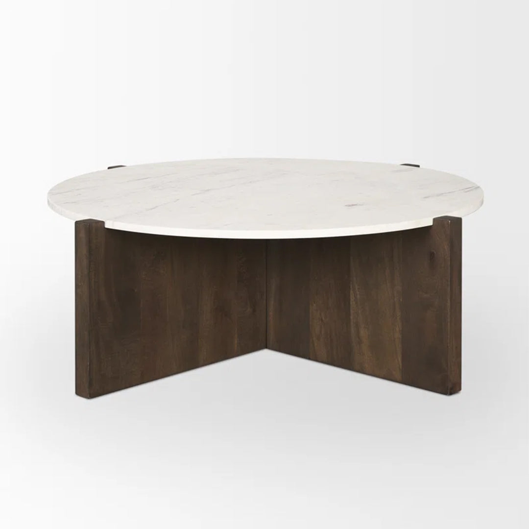 Lotus Brown Center Table (With 2 Side Tables)