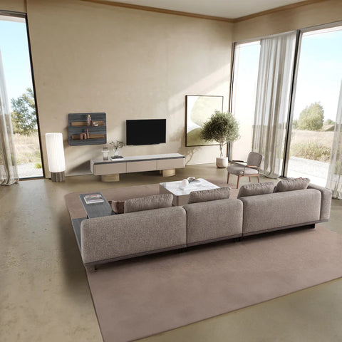 Oslo Luxe Modular Sofa in a contemporary living room setup, with sleek design and customisable layout