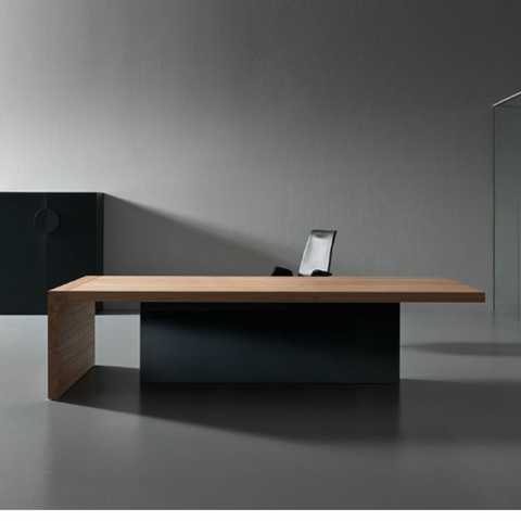 Solid Almo Ash CEO Table with sleek modern design and solid wood frame, ideal for executive offices.