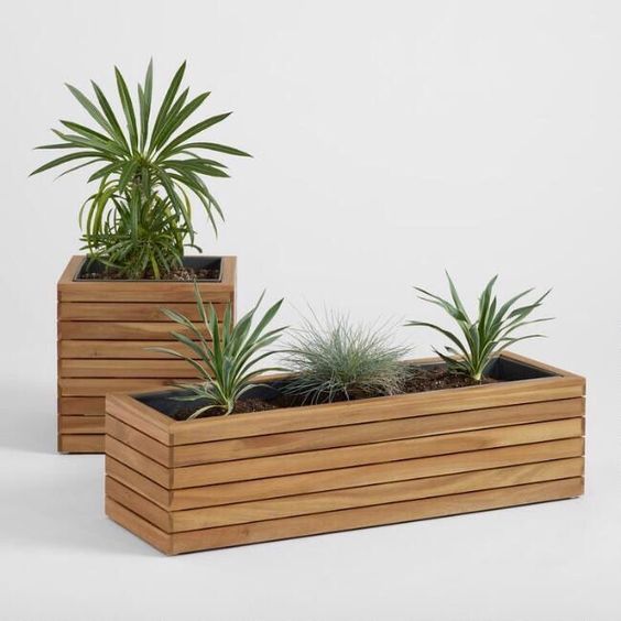 wooden planter